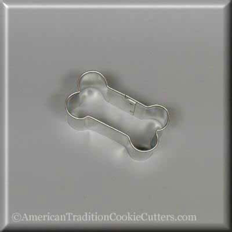 2" Mini Dog Bone Metal Cookie Cutter NA8000